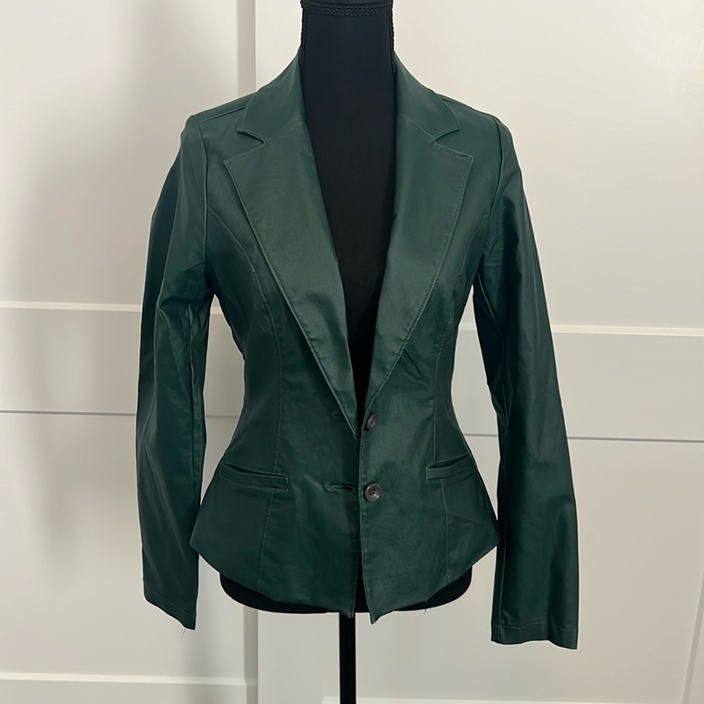 Dazz metallic green blazer